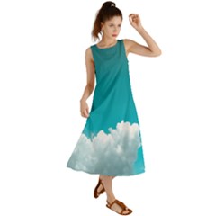 Clouds Hd Wallpaper Summer Maxi Dress by artworkshop