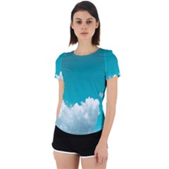 Clouds Hd Wallpaper Back Cut Out Sport Tee by artworkshop