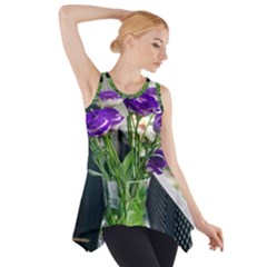 Cute Flower Wallpaper Side Drop Tank Tunic by artworkshop