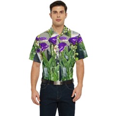 Cute Flower Wallpaper Men s Short Sleeve Pocket Shirt  by artworkshop