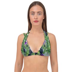 Cute Flower Wallpaper Double Strap Halter Bikini Top by artworkshop