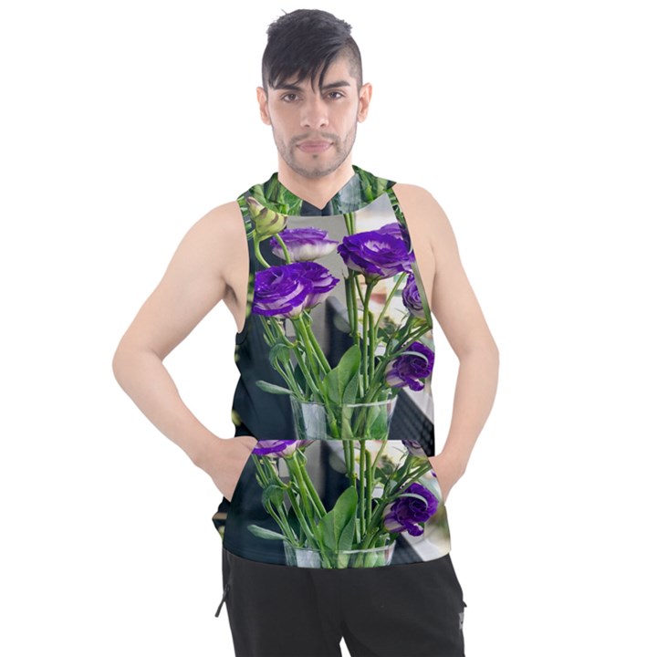 Cute Flower Wallpaper Men s Sleeveless Hoodie