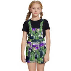 Cute Flower Wallpaper Kids  Short Overalls