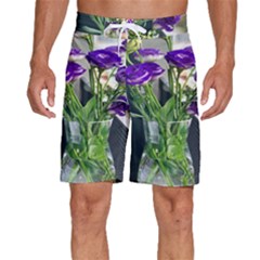 Cute Flower Wallpaper Men s Beach Shorts by artworkshop