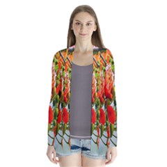 Gathering Sping Flowers Wallpapers Drape Collar Cardigan by artworkshop