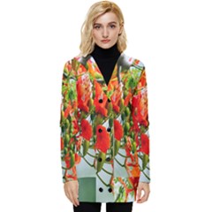 Gathering Sping Flowers Wallpapers Button Up Hooded Coat  by artworkshop