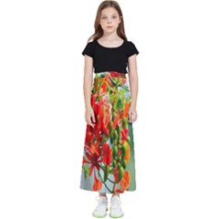 Gathering Sping Flowers Wallpapers Kids  Flared Maxi Skirt by artworkshop