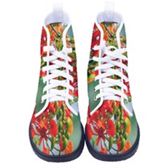 Gathering Sping Flowers Wallpapers Women s High-top Canvas Sneakers by artworkshop