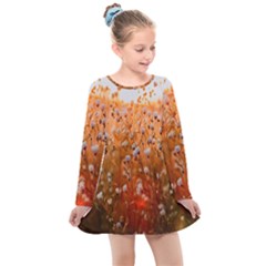 Late Afternoon Kids  Long Sleeve Dress by artworkshop