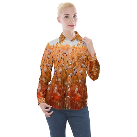 Late Afternoon Women s Long Sleeve Pocket Shirt by artworkshop