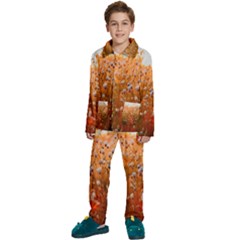 Late Afternoon Kids  Long Sleeve Velvet Pajamas Set by artworkshop