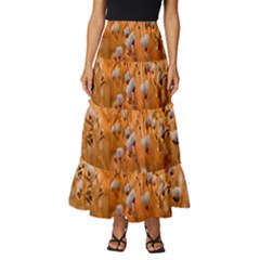 Late Afternoon Tiered Ruffle Maxi Skirt by artworkshop