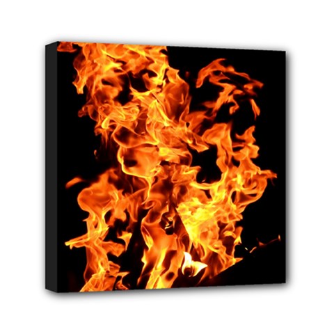 Live Coals Mini Canvas 6  X 6  (stretched) by artworkshop