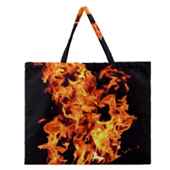 Live Coals Zipper Large Tote Bag by artworkshop