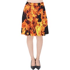 Live Coals Velvet High Waist Skirt by artworkshop