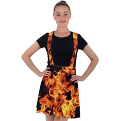 Live Coals Velvet Suspender Skater Skirt by artworkshop