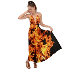 Live Coals Backless Maxi Beach Dress