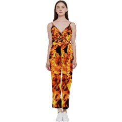 Live Coals V-neck Camisole Jumpsuit by artworkshop