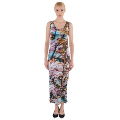 Nature Beautiful Rainbow Fitted Maxi Dress by artworkshop