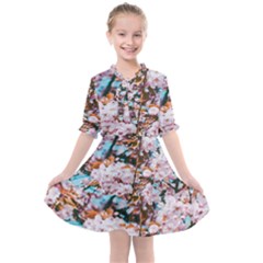 Nature Beautiful Rainbow Kids  All Frills Chiffon Dress by artworkshop