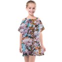 Nature Beautiful Rainbow Kids  One Piece Chiffon Dress View1