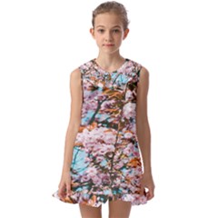 Nature Beautiful Rainbow Kids  Pilgrim Collar Ruffle Hem Dress by artworkshop