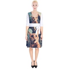 Crazy Cat Selfie Run Time Travel Can Be Dangerous Cat Love Wrap Up Cocktail Dress