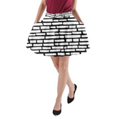 Cartoon Wall  A-line Pocket Skirt by ConteMonfrey