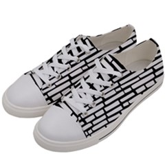 Cartoon Wall  Men s Low Top Canvas Sneakers by ConteMonfrey