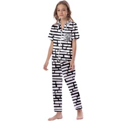 Cartoon Wall  Kids  Satin Short Sleeve Pajamas Set by ConteMonfrey