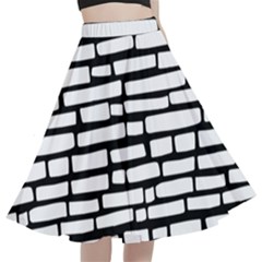 Cartoon Wall  A-line Full Circle Midi Skirt With Pocket by ConteMonfrey