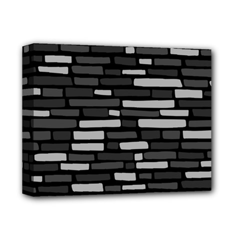 Black And Grey Wall Deluxe Canvas 14  X 11  (stretched) by ConteMonfrey