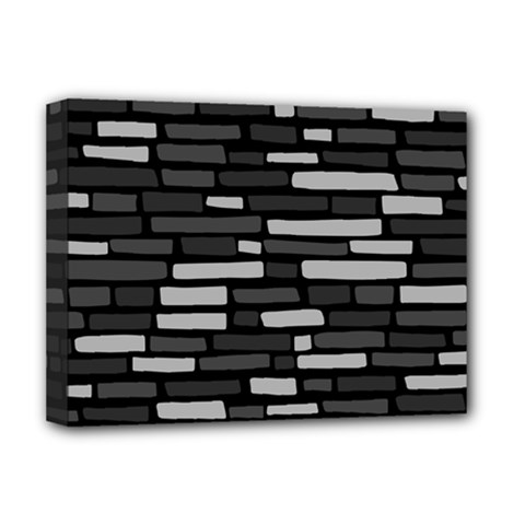 Black And Grey Wall Deluxe Canvas 16  X 12  (stretched)  by ConteMonfrey