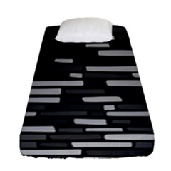 Black And Grey Wall Fitted Sheet (single Size) by ConteMonfrey