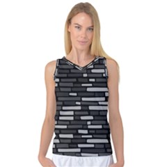 Black And Grey Wall Women s Basketball Tank Top by ConteMonfrey