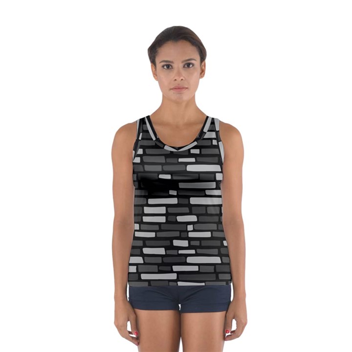 Black and grey Wall Sport Tank Top 