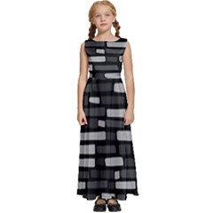 Black And Grey Wall Kids  Satin Sleeveless Maxi Dress by ConteMonfrey