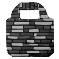 Black And Grey Wall Premium Foldable Grocery Recycle Bag by ConteMonfrey