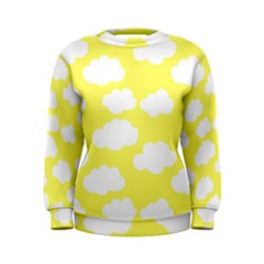 Cute Yellow White Clouds Women s Sweatshirt by ConteMonfrey