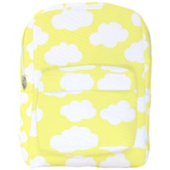 Cute Yellow White Clouds Full Print Backpack by ConteMonfrey