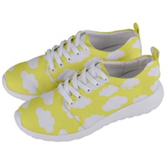 Cute Yellow White Clouds Men s Lightweight Sports Shoes by ConteMonfrey