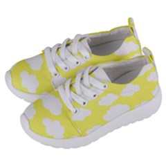 Cute Yellow White Clouds Kids  Lightweight Sports Shoes by ConteMonfrey