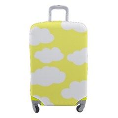 Cute Yellow White Clouds Luggage Cover (small) by ConteMonfrey