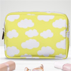 Cute Yellow White Clouds Make Up Pouch (medium) by ConteMonfrey