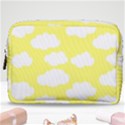 Cute yellow white Clouds Make Up Pouch (Medium) View1