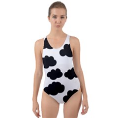 Black Clouds Cut-out Back One Piece Swimsuit by ConteMonfrey