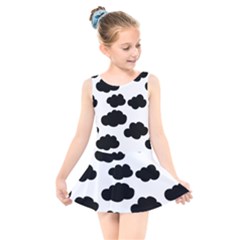 Black Clouds Kids  Skater Dress Swimsuit