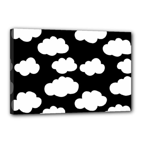 Bw Clouds Canvas 18  X 12  (stretched) by ConteMonfrey