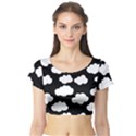 BW Clouds Short Sleeve Crop Top View1