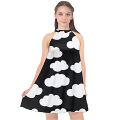 Bw Clouds Halter Neckline Chiffon Dress  by ConteMonfrey